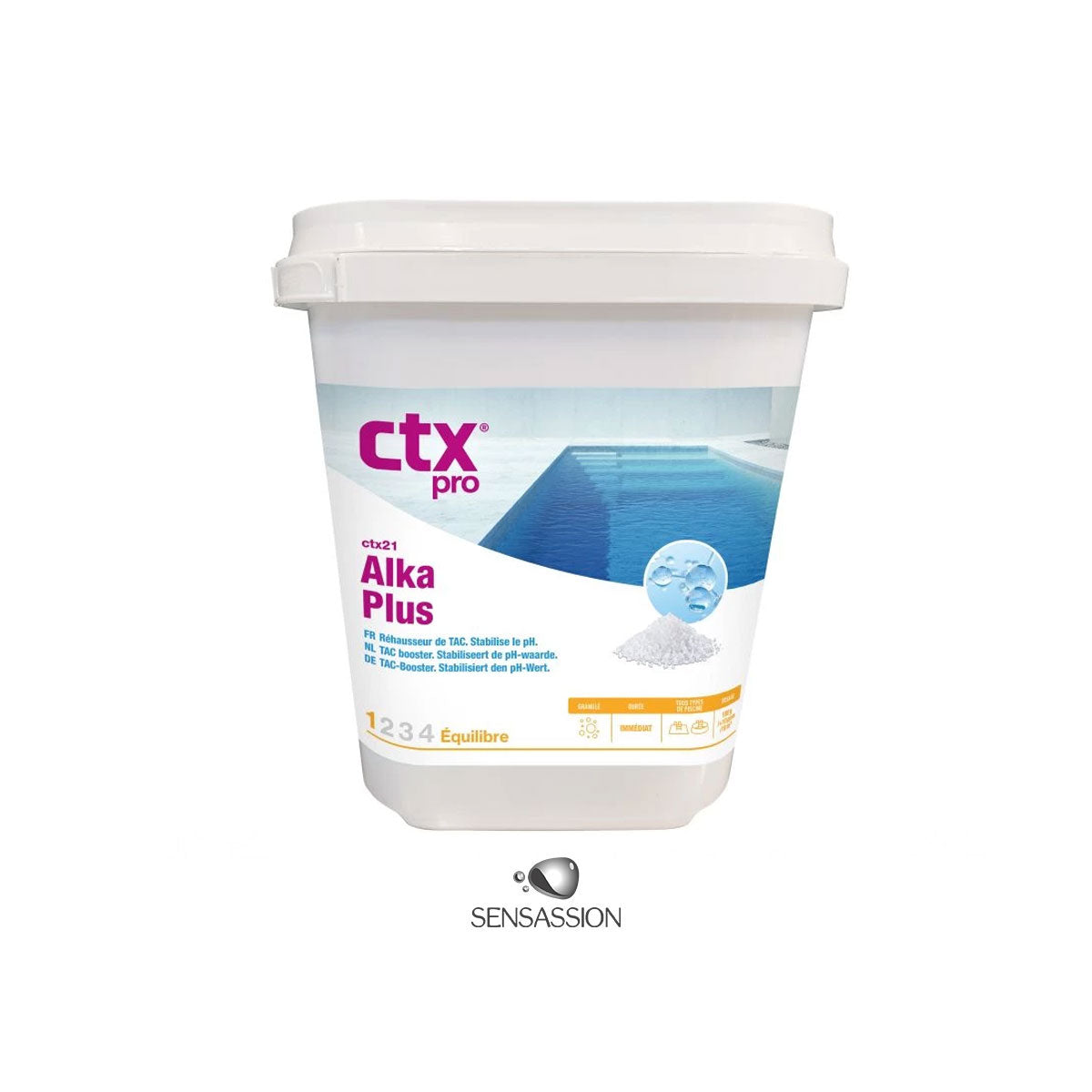 Releveur d'alcalinité en poudre seau de 6 Kg Alka Plus