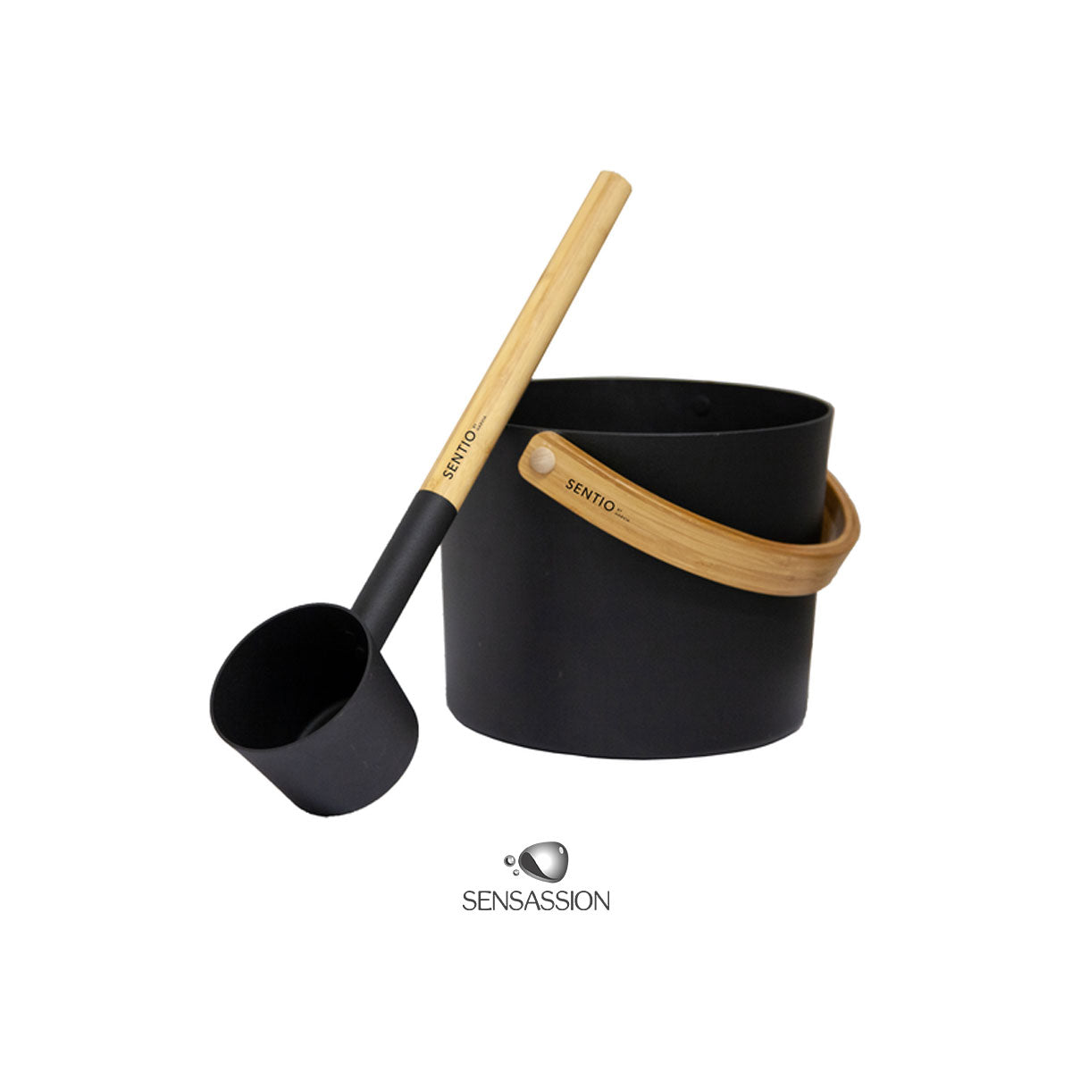 Seau et louche pour sauna Design